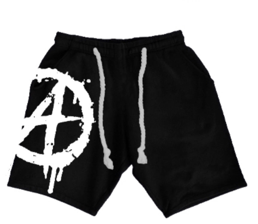 Affluent Black Cotton Shorts