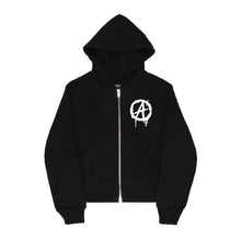 Load image into Gallery viewer, Affluent Black Zip Up Hoodie
