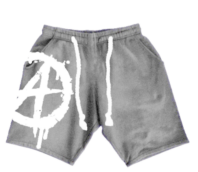 Affluent Gray Cotton Shorts